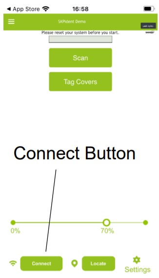 app connect button